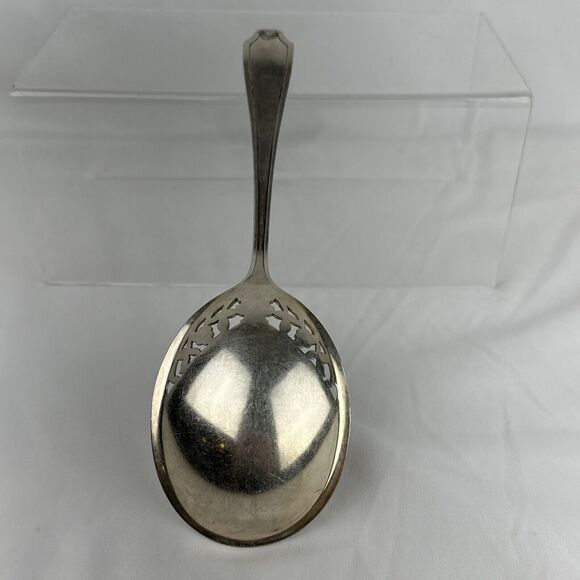 HAWTHORNE 1908 by Rockford Silver Plate Co. Pierced Berry Spoon - Picture 5 of 8